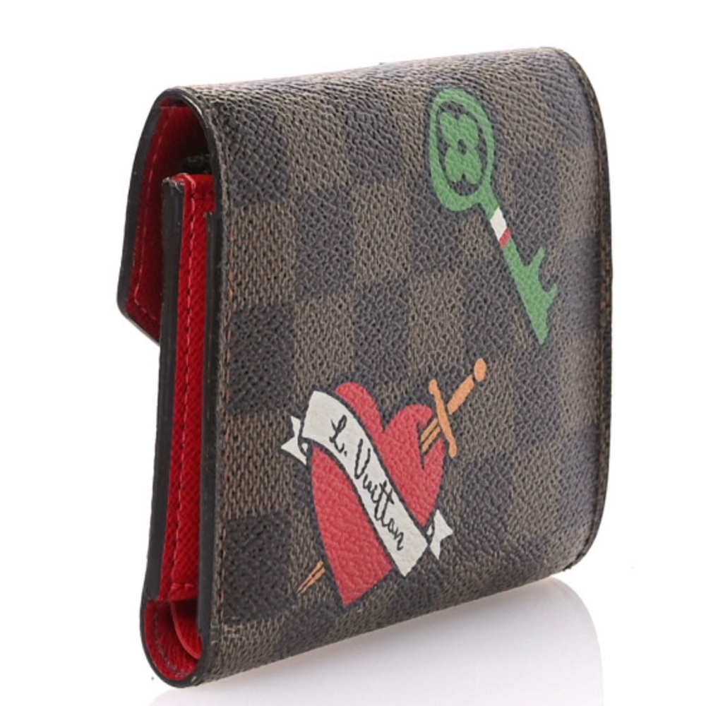 Limited Edition Louis Vuitton Compact Victorine Wallet Patches Damier - Picture 4 of 5